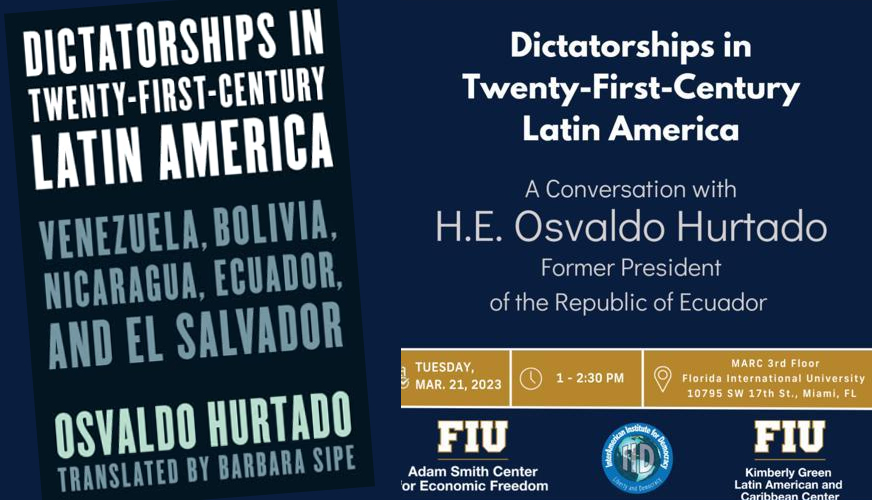 Presentación del libro “Dictatorships in Twenty-First-Century Latin America” de Osvaldo Hurtado L.